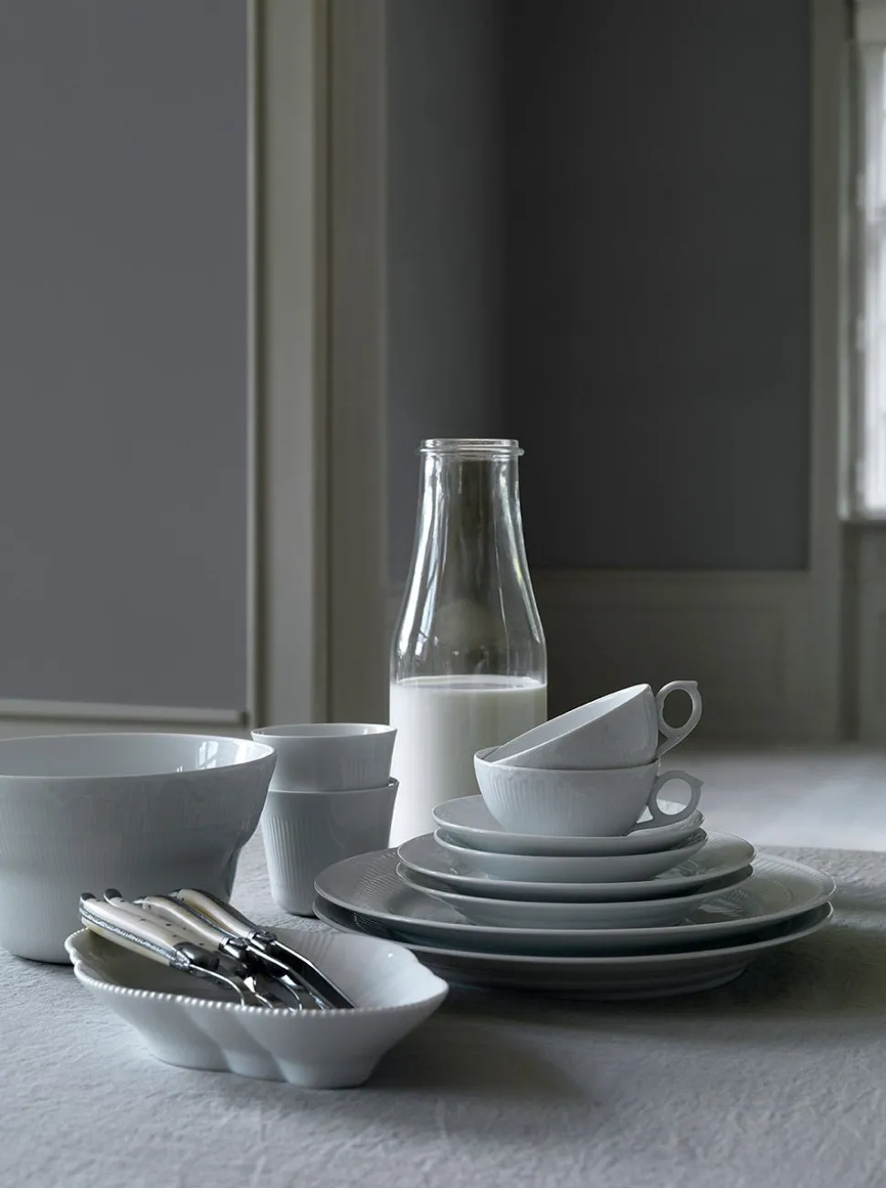 White Fluted - Plate